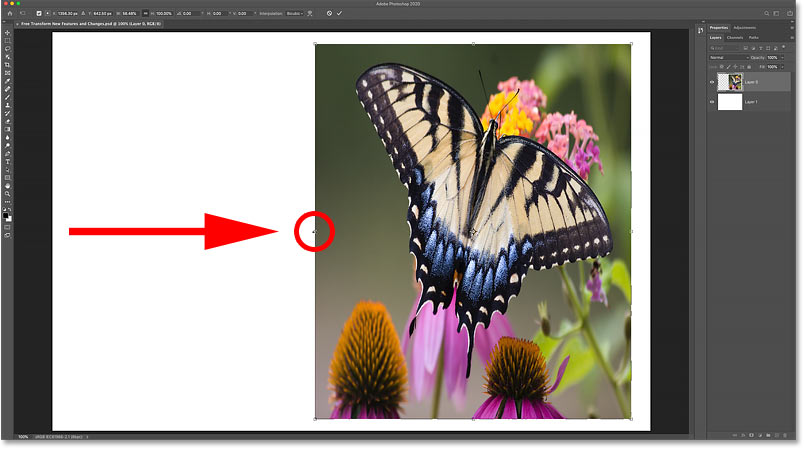 mac code for free transform on photoshop